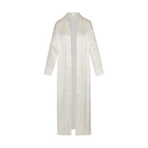Skims Silk Jacquard Marble Robe New